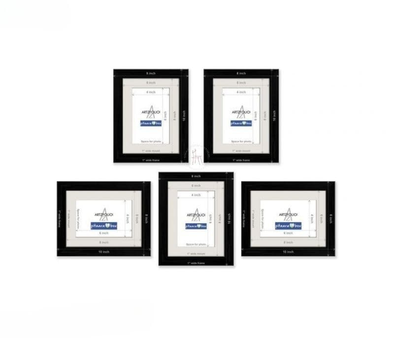 Image 4 for Noelle Black Wood Wall Frames - Set of 5