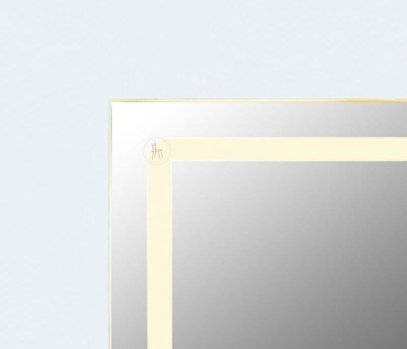 Image 2 for Rowan Silver Rectangular shaped LED Mirror with Triple Light