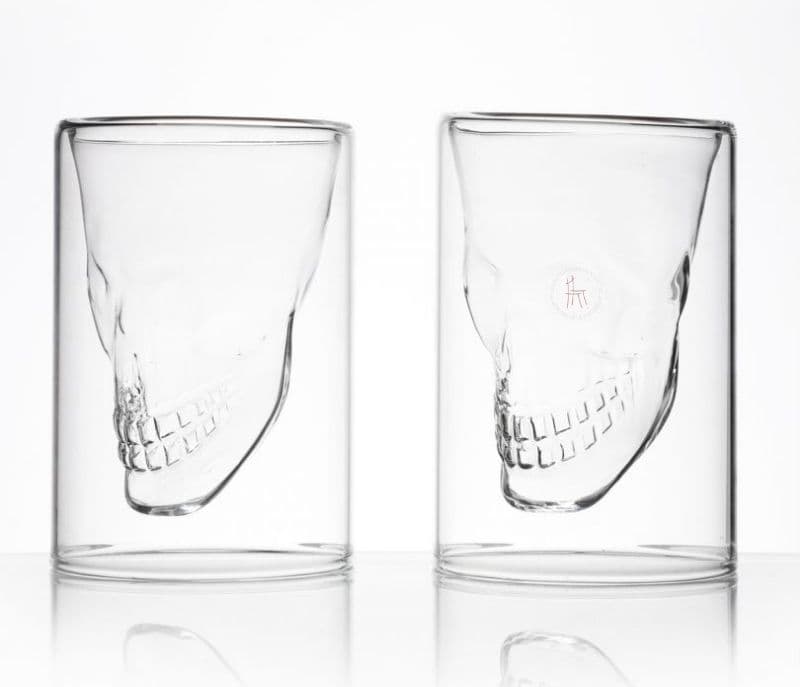 Image 3 for Brielle Double Wall Skull Whiskey Glasses 1 Piece 75 ML
