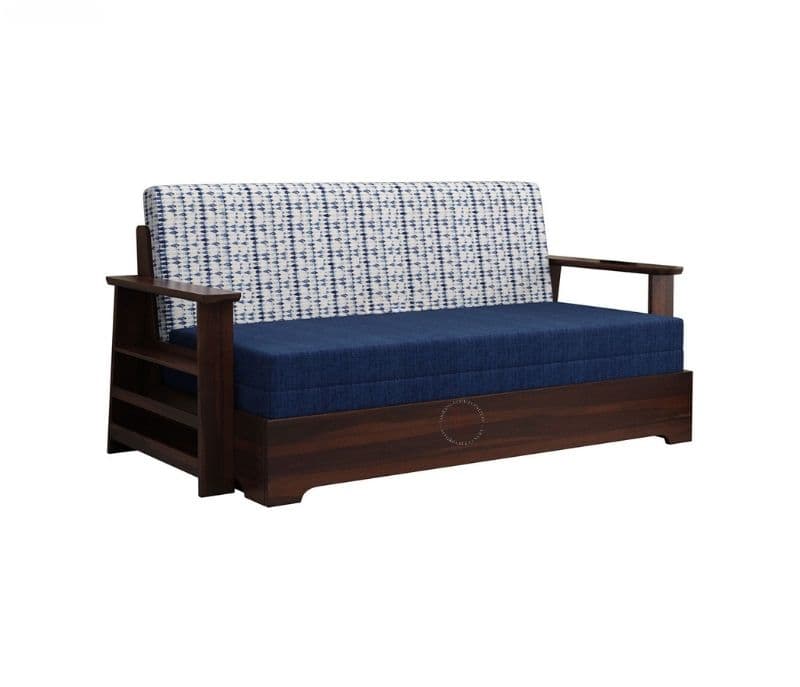 Image 3 for Delis Sheesham Wood Sofa Cum Bed With Armrests