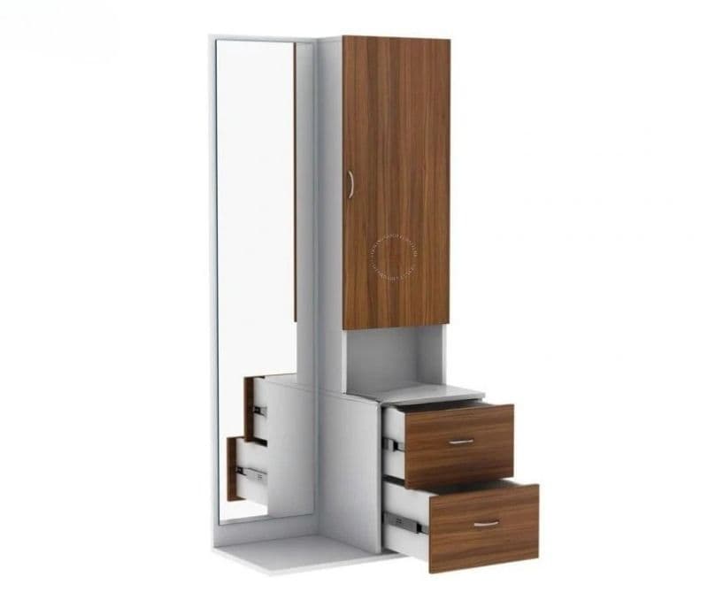 Image 2 for Paisley Engineered Wood Dressing Table with Cabinet and Pull-Out Drawers