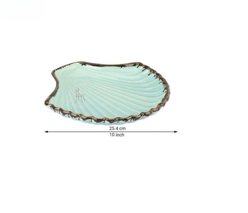 Image 5 for Sea Shell Tranquil Ceramic Serving Platter