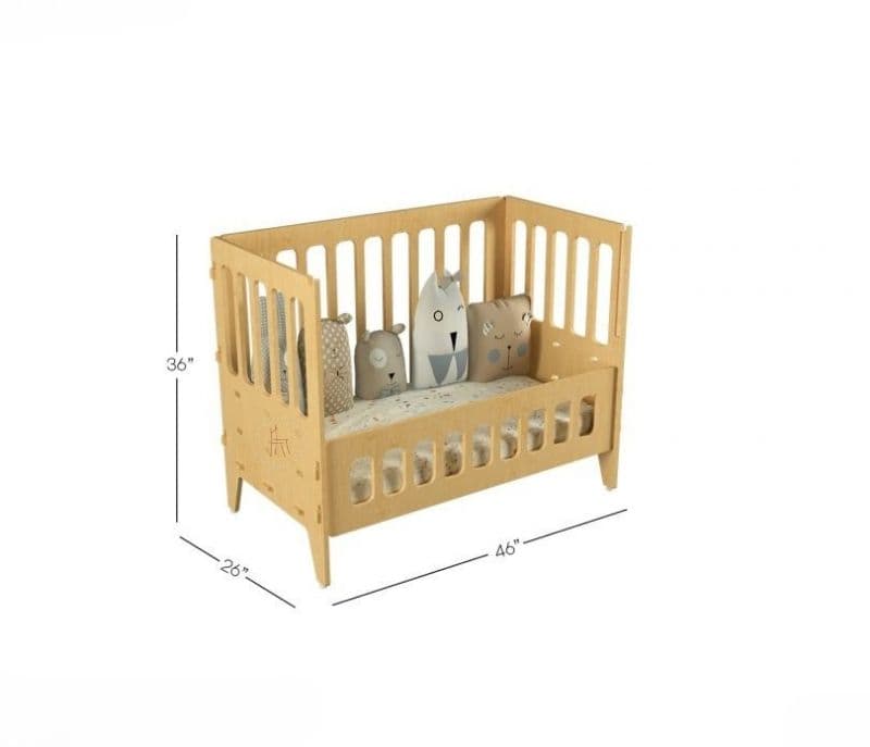 Image 6 for Daphne Birch Plywood Wooden Baby Crib