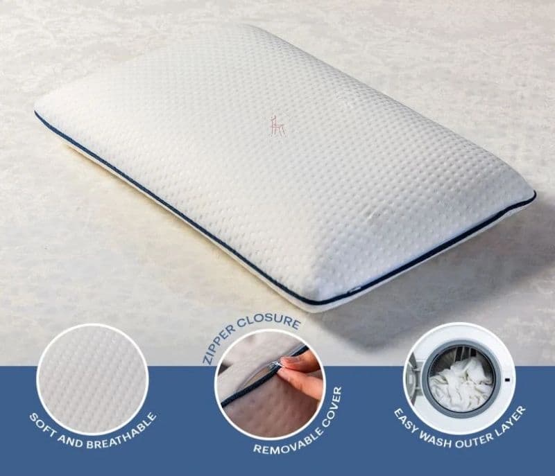 Image 4 for Jaylani Memory Foam Orthopedic Pillow for Neck and Shoulder Pain Relief with Removable Cover