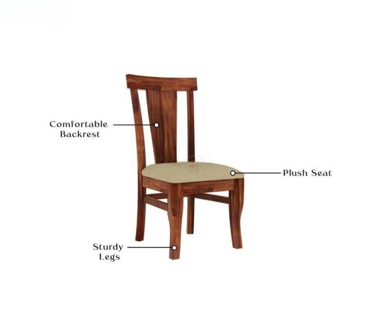 Image 4 for Malka Dining Chair With Fabric (Honey Finish)
