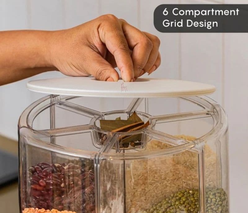 Image 7 for Neriah 6- Compartment All-In-One Rotating Grain Dispenser
