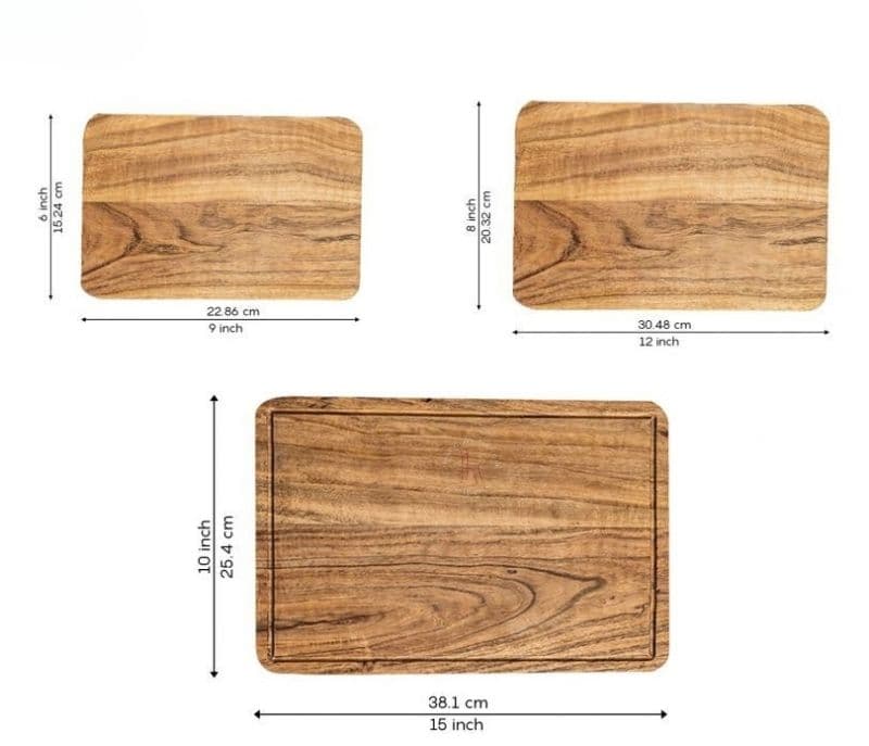 Image 6 for Kamila Wood Handcrafted Non Slip Chopping Boards Small-Medium And Large Chopping Board For Kitchen
