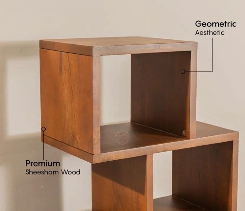 Image 2 for Samara heesham Wood Ladder Book Shelf (Honey Finish)
