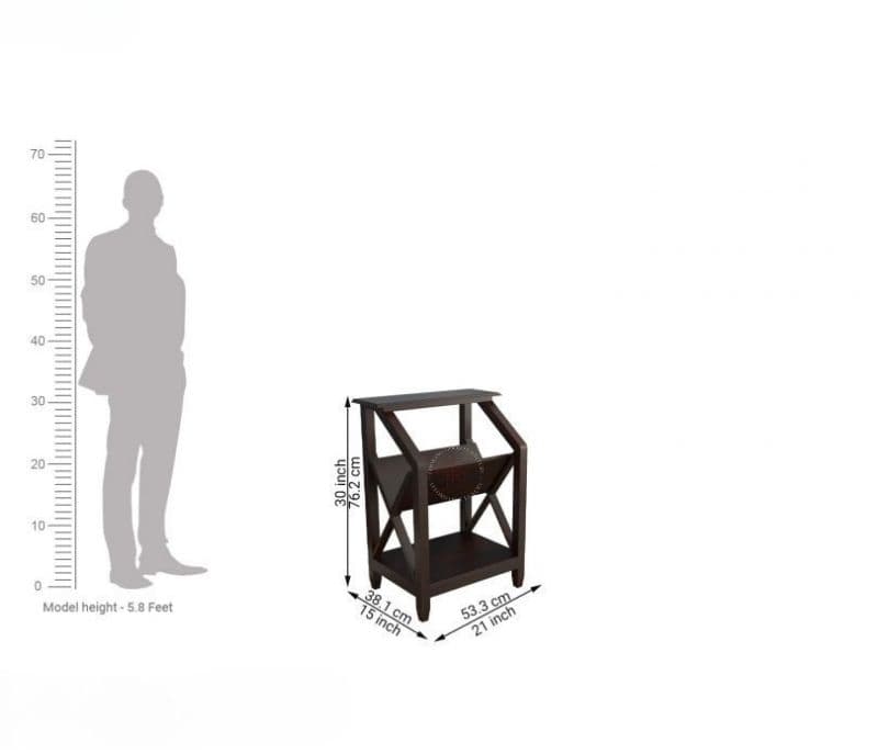 Image 5 for Malani Magazine Rack (Walnut Finish)