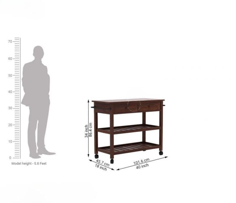 Image 6 for Ezra Kitchen Island (Walnut Finish)