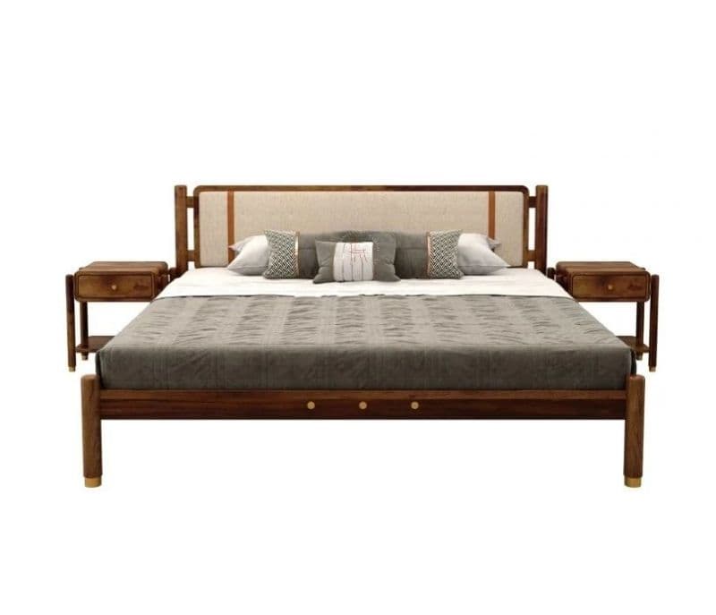 Image 4 for Domitilla Bed Without Storage (Teak Finish)