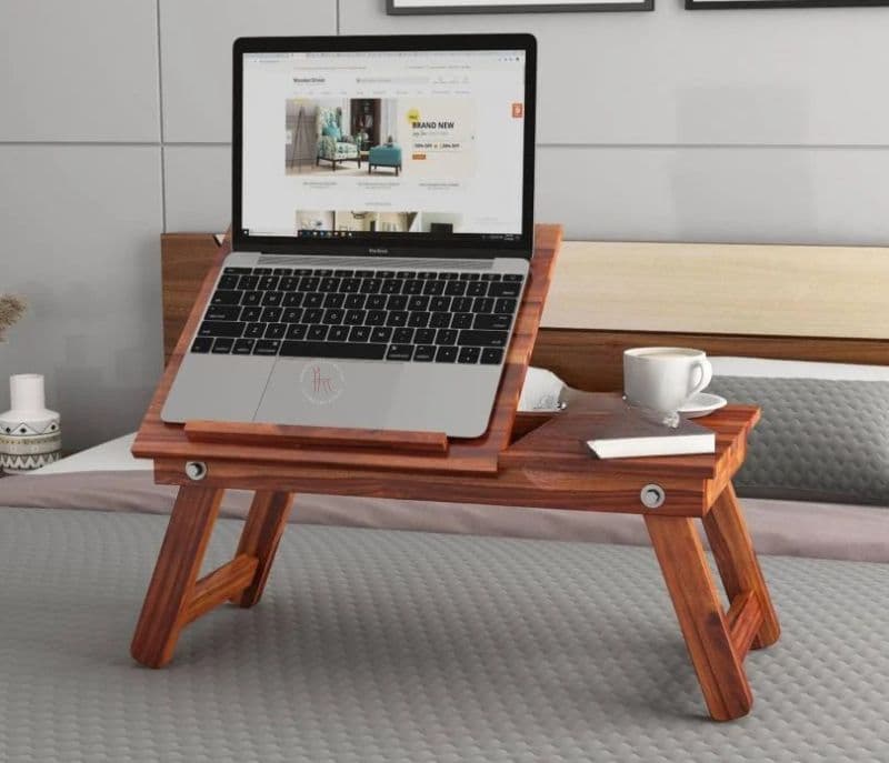 Image 5 for Raegan Laptop Table (Honey Finish)