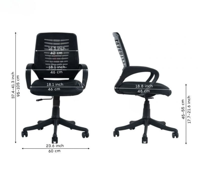 Image 6 for Makenzie Mid Back Mesh Office Ergonomic Chair With Tilting Mechanism