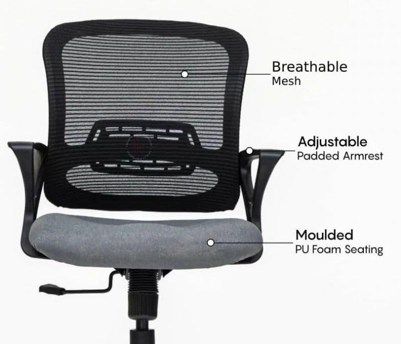 Image 4 for Serenity Mid-Back Mesh Ergonomic Office Chair