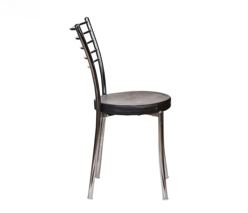 Image 3 for Hana Set of 2 Black PU Chrome Plated Visitor Chair