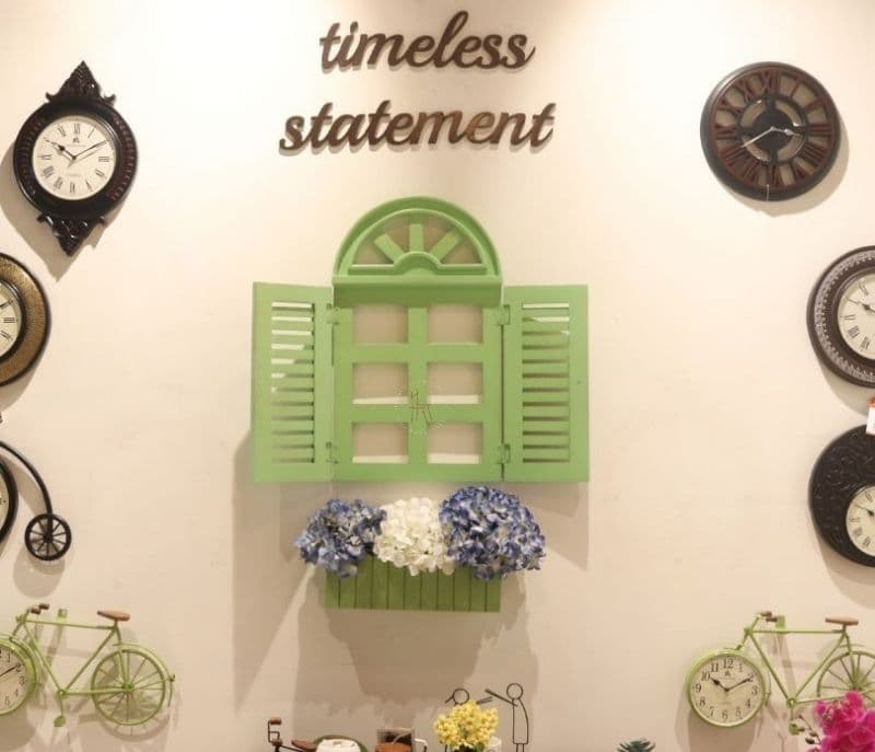 Mazie Green Wooden Window Frame