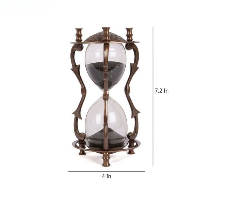 Image 6 for Mackenzie Black Sand Timer With Twigs Pillar