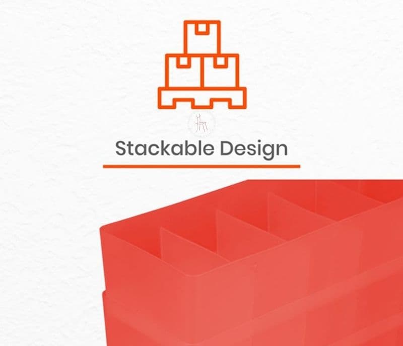 Image 3 for Sydney Set of 12 Dori Multipurpose Stackable Drawer Organizer Rack