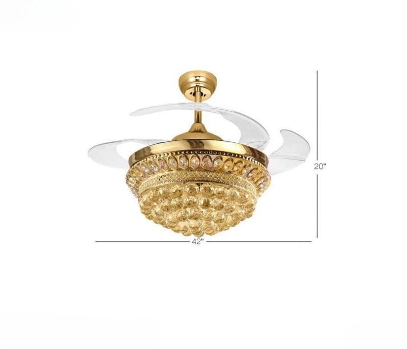 Image 6 for Cheyenne Auric Chandelier Fan With Three Colour Changing Lights