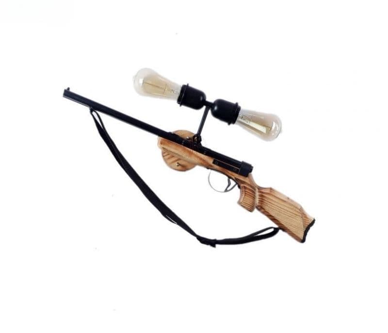 Image 5 for Miley Brown And Black Wood And Iron Wall Light Without Bulb