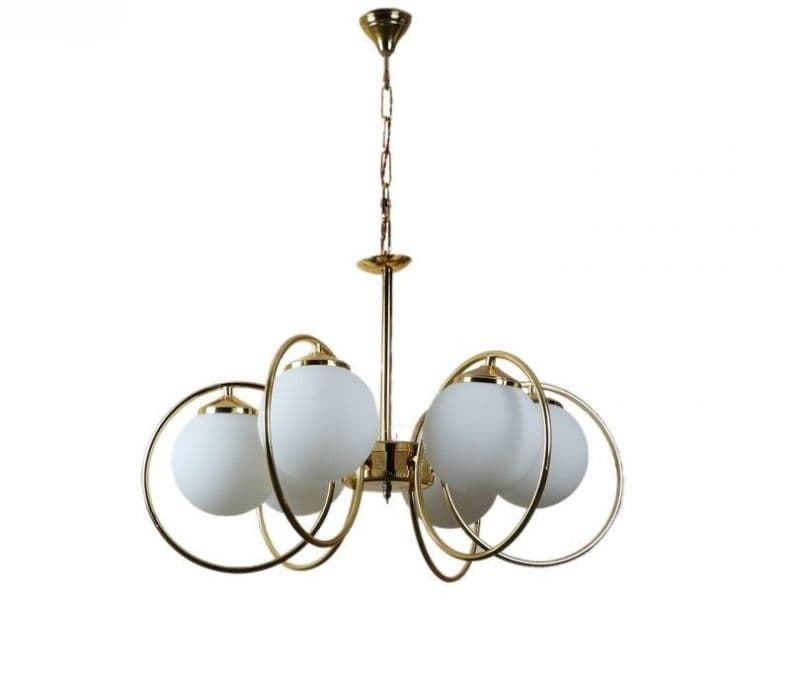 Image 4 for Maryam Modern Glass Chandeliers Gold Finish