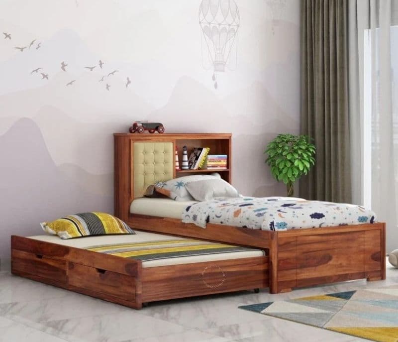 Thalita Trundle Bed (Honey Finish)