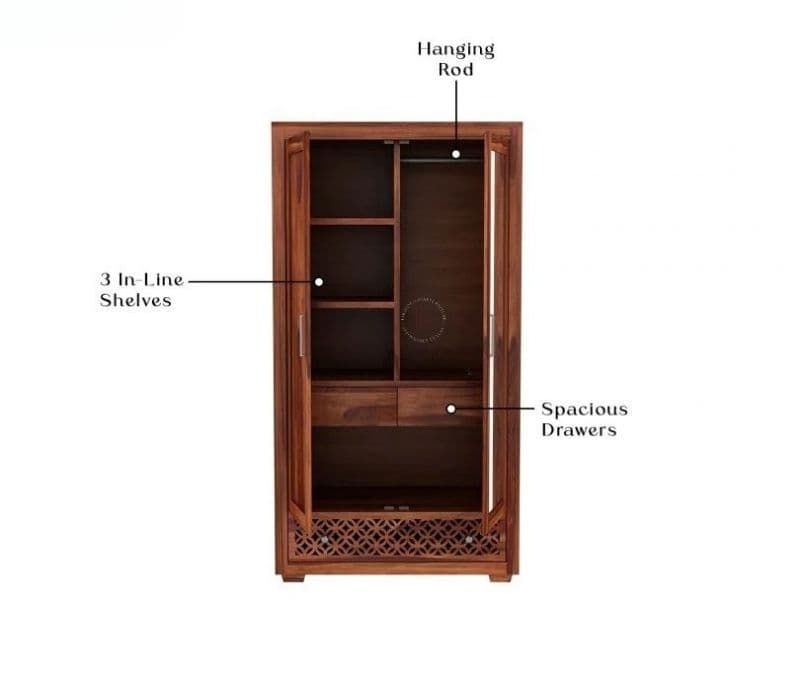 Image 6 for Pio 2 Door Wardrobe with Mirror