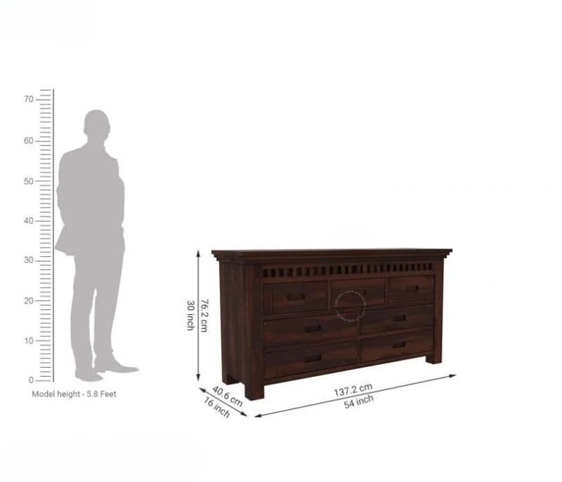 Image 6 for Harlow 7 Drawer Wooden Chest Drawers