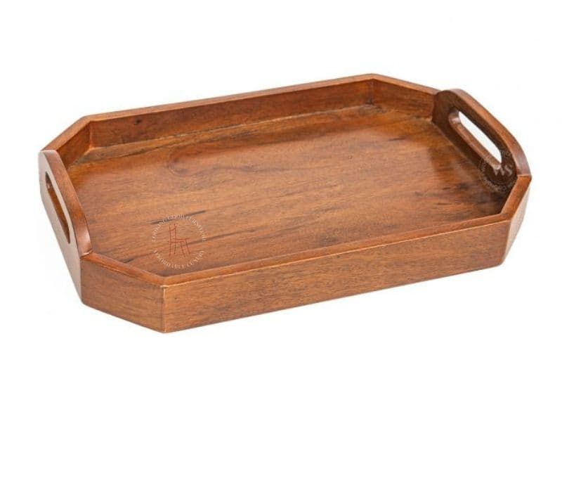 Image 3 for Commerce Mango Wood Handcrafted Octagonal Serving Tray