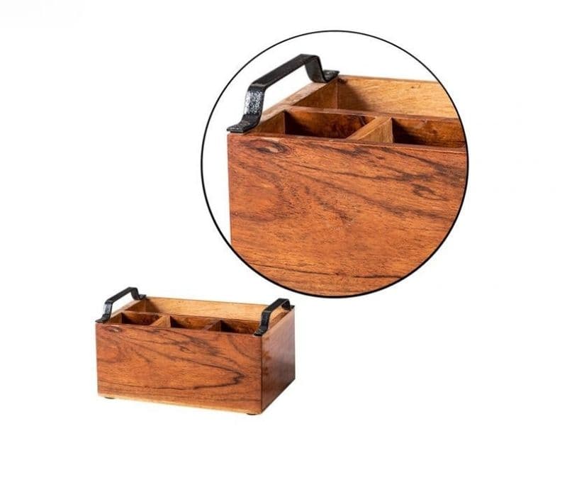 Image 4 for Meilani Holder with Black Handle 4 section Spoon Stand