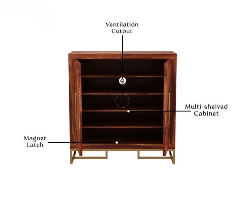 Image 5 for Kendall  Premium Sheesham Wood Shoe Rack
