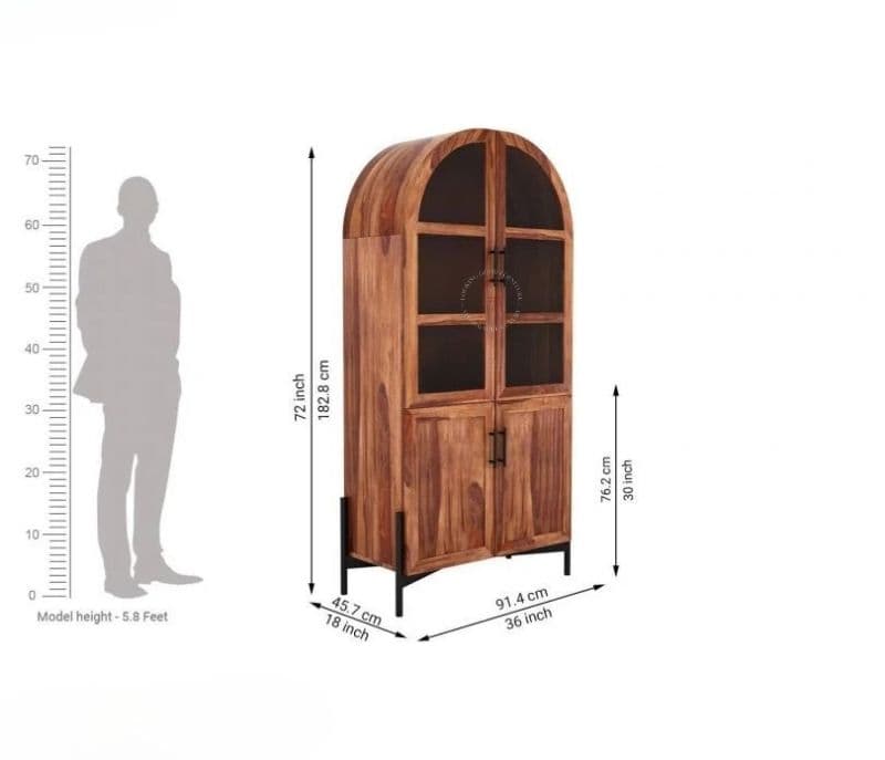 Image 6 for Dulce Sheesham Wood Bookshelf (Honey Finish)
