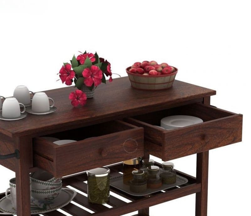 Image 4 for Ezra Kitchen Island (Walnut Finish)