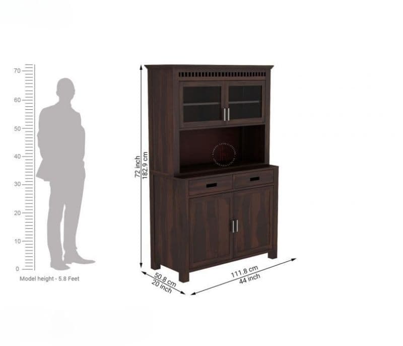 Image 6 for Coraline Hutch Cabinet (Walnut Finish)