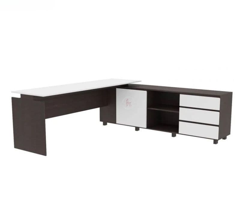 Image 2 for Kira  L shape Modular Office Table with Three Drawers