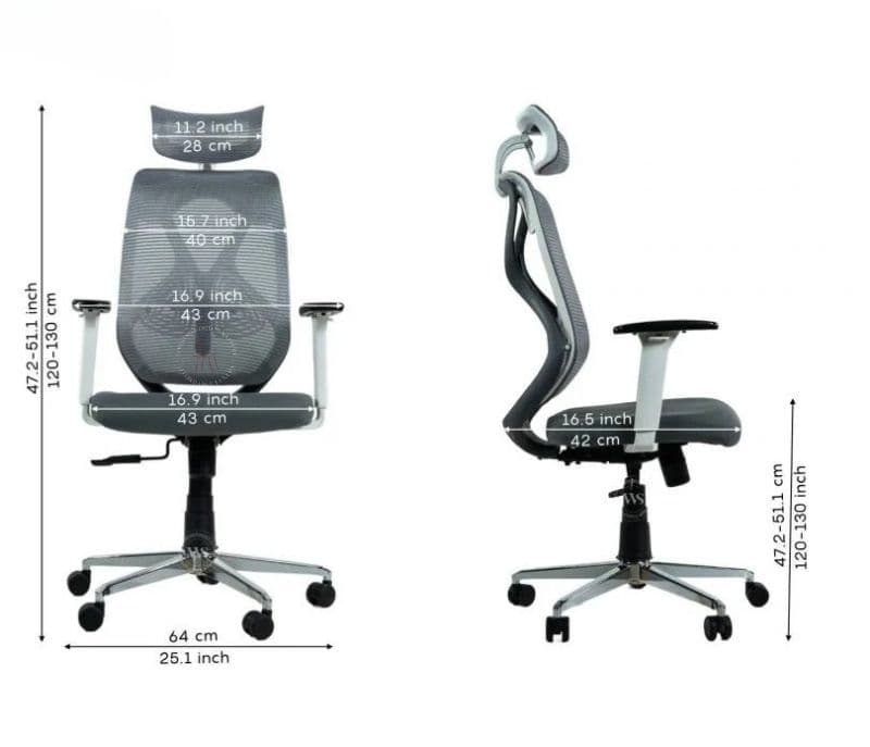 Image 7 for Sasha High Back Mesh Ergonomic Office Chair With Durable Nylon Base