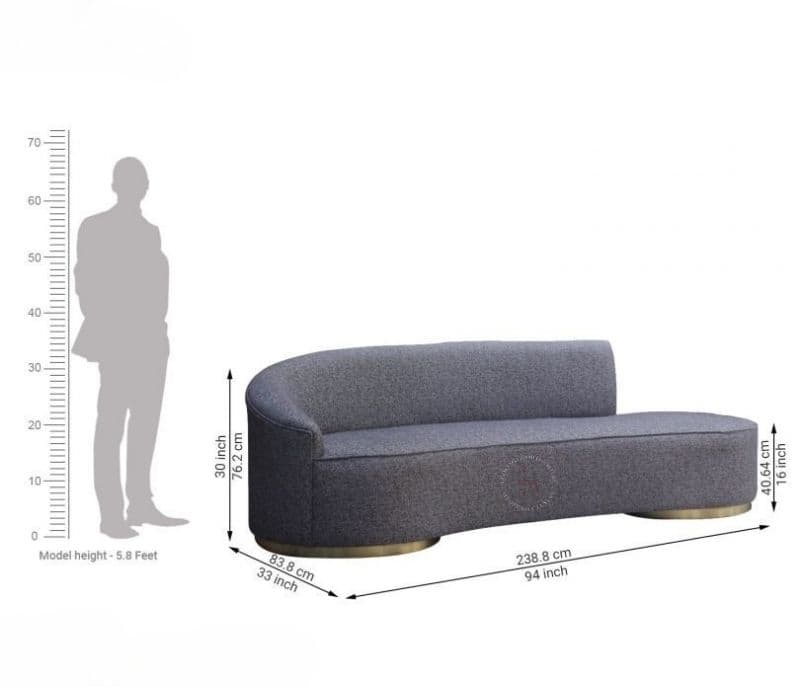 Image 7 for Bristol 3 Seater Curved Sofa