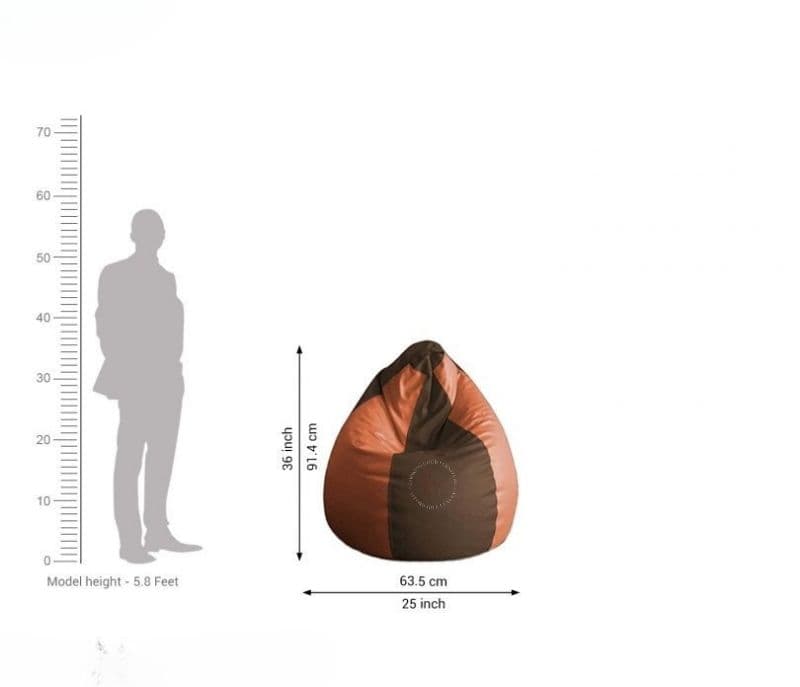 Image 6 for Imerio Print Leatherette Bean Bag Filled with Beans