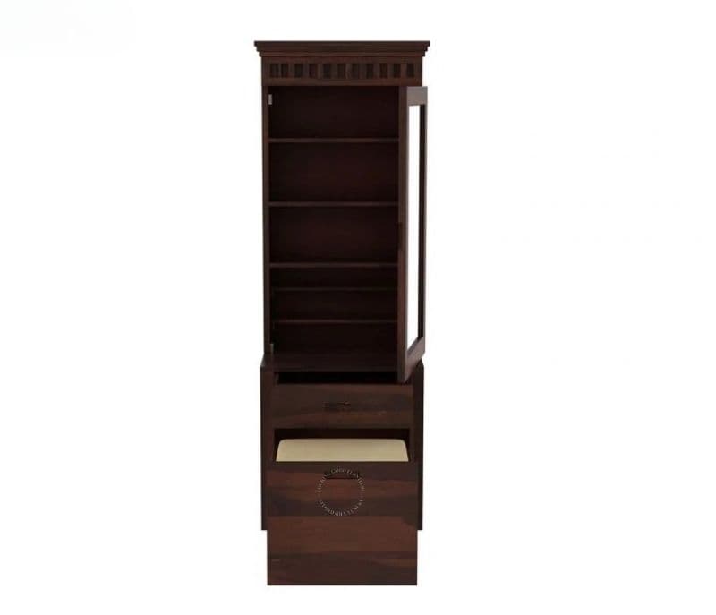 Image 4 for Genesis Dressing Table With Storage Stool (Walnut Finish)