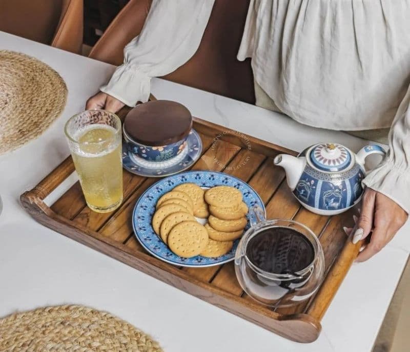 Image 4 for Cosmos Mango Wood Handcrafted Rectangular Serving Tray