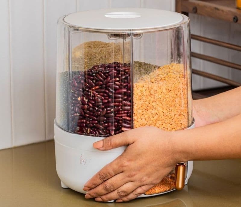 Image 5 for Neriah 6- Compartment All-In-One Rotating Grain Dispenser