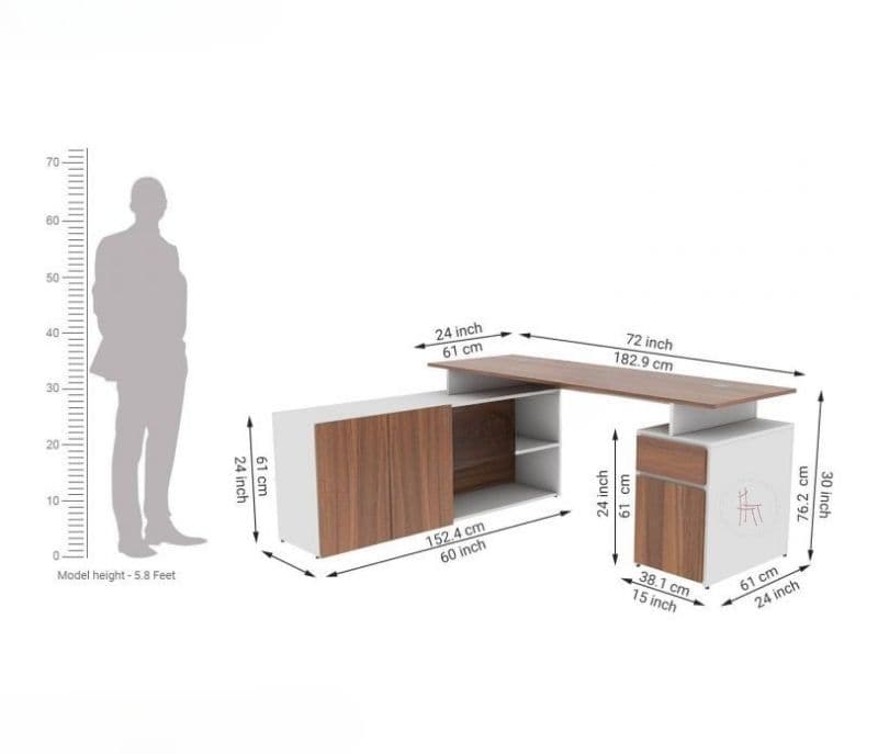Image 8 for Siena L shape Modular Office Table with Storage