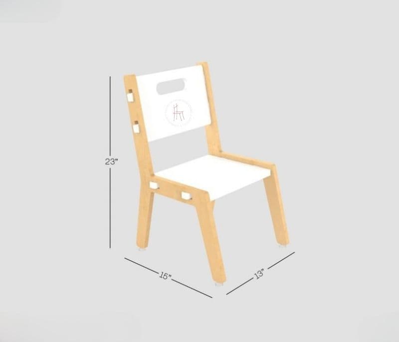 Image 7 for Thalia White Wooden Kids Guava Chair