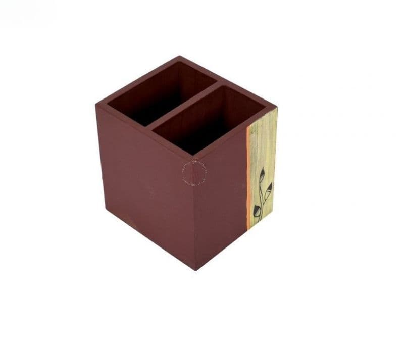 Image 4 for Saige Art Apalca Motif Wooden Handcrafted Pen Stand