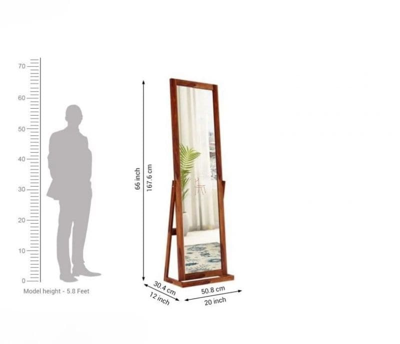 Image 8 for Miriam Full Length Dressing Mirror (Honey Finish)