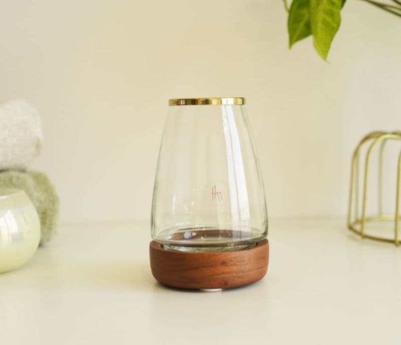 Image 10 for Emerson Designer Glass With Wood Bath Set of 6 Piece