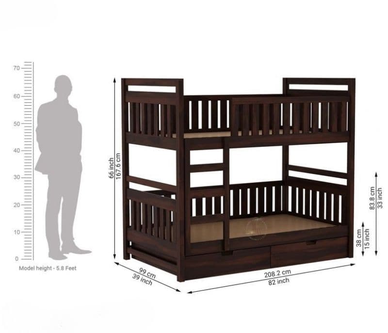 Image 8 for Rio Bunk Bed (Walnut Finish)
