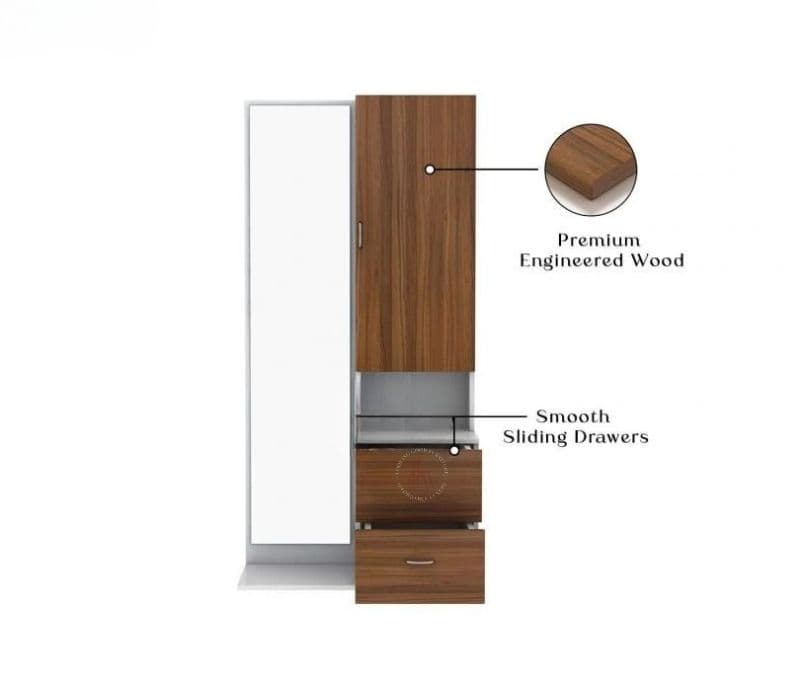 Image 8 for Paisley Engineered Wood Dressing Table with Cabinet and Pull-Out Drawers