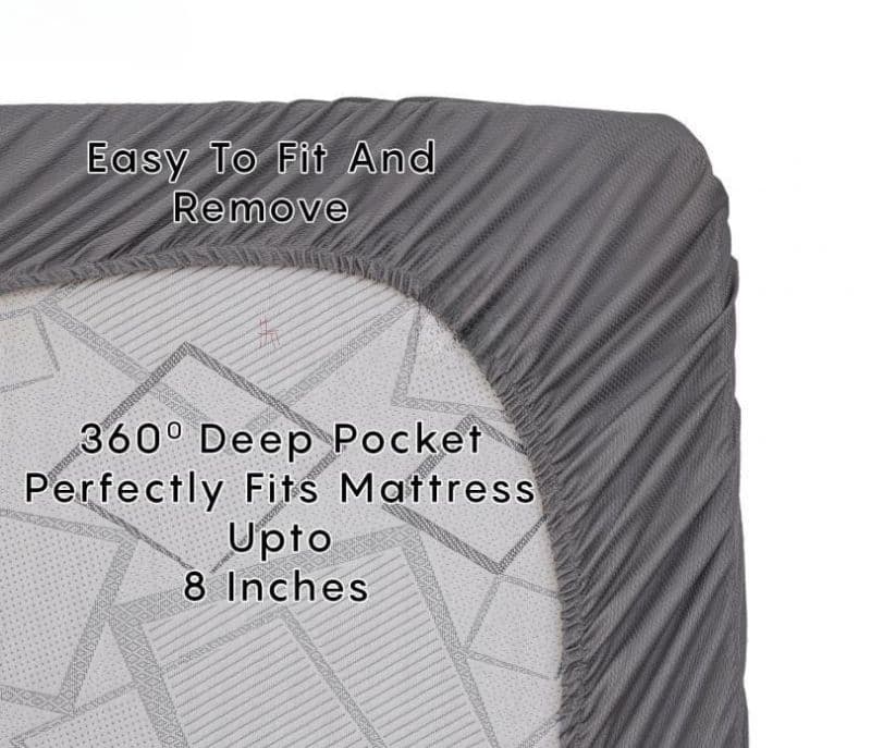 Image 5 for Gracelynn Soft Melange Cotton Breathable Hypoallergenic Waterproof Mattress Protector