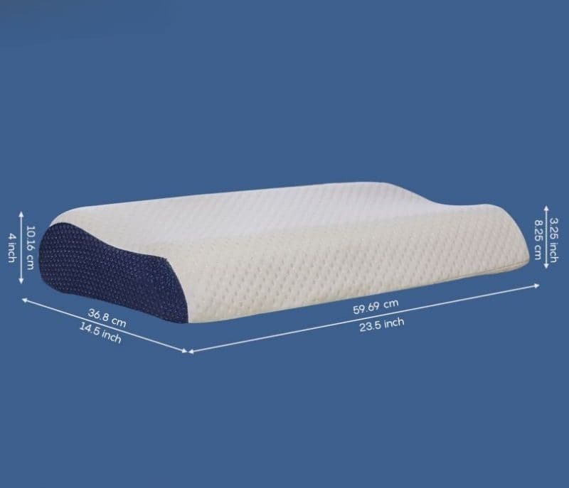 Image 7 for Priscilla Memory Foam Ultra Soft Contour Pillow, Ventilated Cool Gel Infused For Neck And Shoulder Pain With Removable Cover
